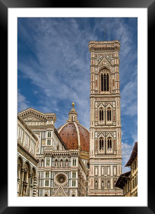 Il Duomo and Bell Tower Framed Mounted Print by Darryl Brooks