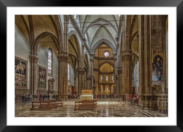 Inside Santa Maria del Fiore Framed Mounted Print by Darryl Brooks