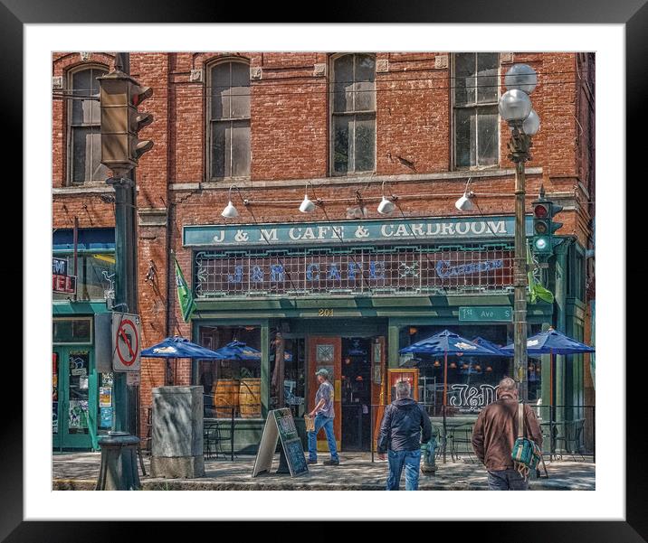 J&M Cafe and Cardroom Framed Mounted Print by Darryl Brooks