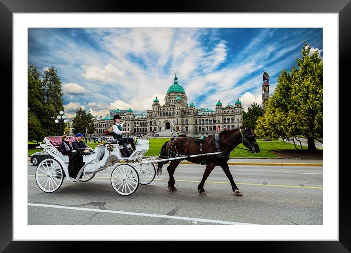 Horse and Buggy in Victoria Framed Mounted Print by Darryl Brooks