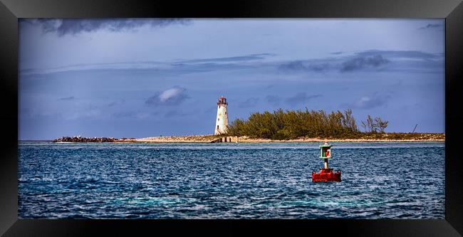 Lighthouse and Channel Marker Framed Print by Darryl Brooks
