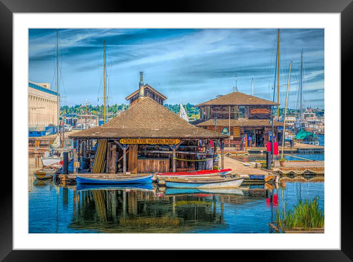 Center for Wooden Boats Framed Mounted Print by Darryl Brooks