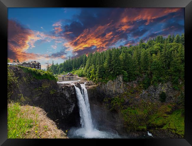Snoqualmie Falls Early Morning Framed Print by Darryl Brooks