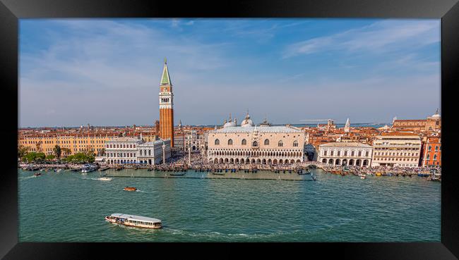 Ferry Past Saint Marks Square Framed Print by Darryl Brooks