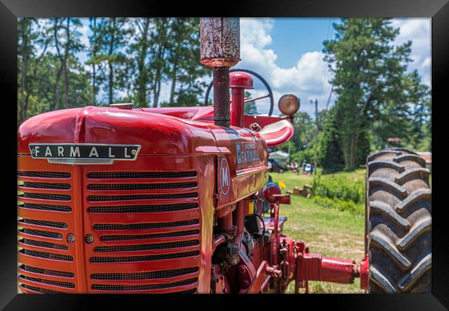 Front of Farmall Tractor Framed Print by Darryl Brooks