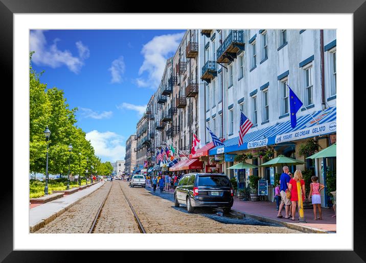 Nice Day on River Street Framed Mounted Print by Darryl Brooks