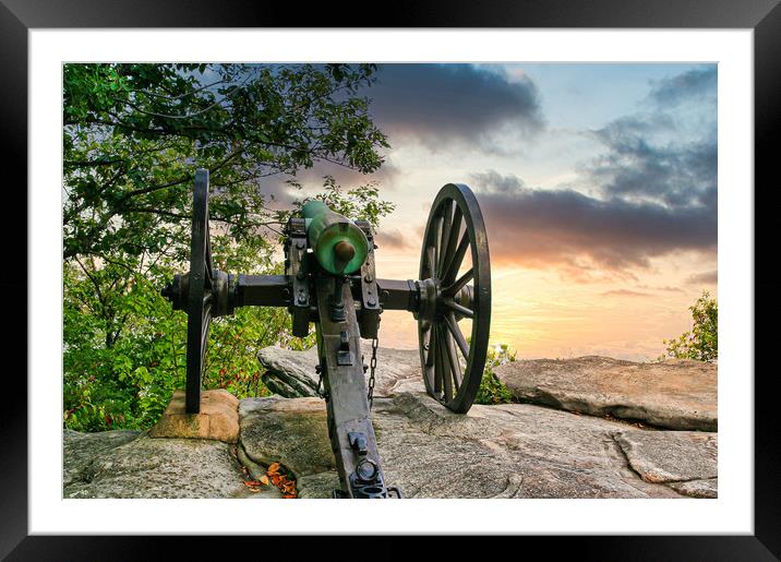 Cannon into Sunrise Framed Mounted Print by Darryl Brooks