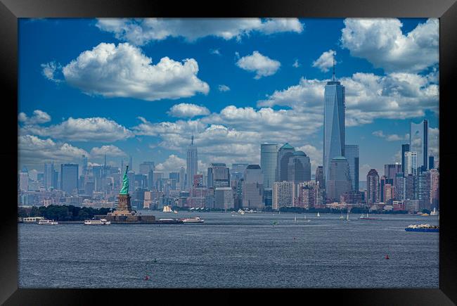 Lady Liberty and Freedom Tower Framed Print by Darryl Brooks