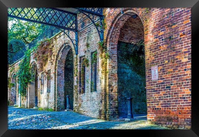 Old Brick Arches Framed Print by Darryl Brooks