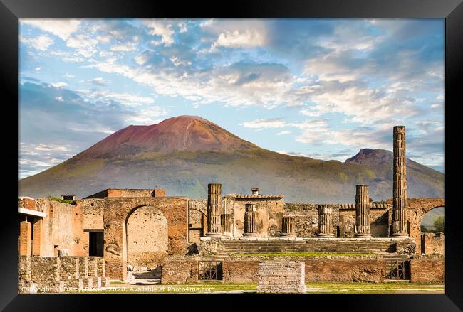 Vesuvius and Pompeii Framed Print by Darryl Brooks
