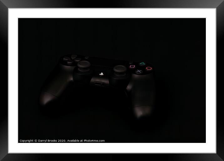 PS4 Controller Framed Mounted Print by Darryl Brooks