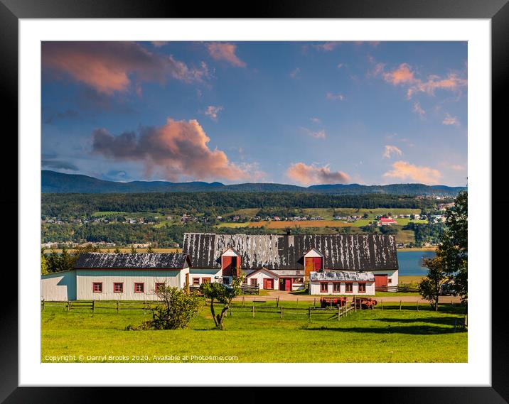 Old Farm Building in Quebec Framed Mounted Print by Darryl Brooks