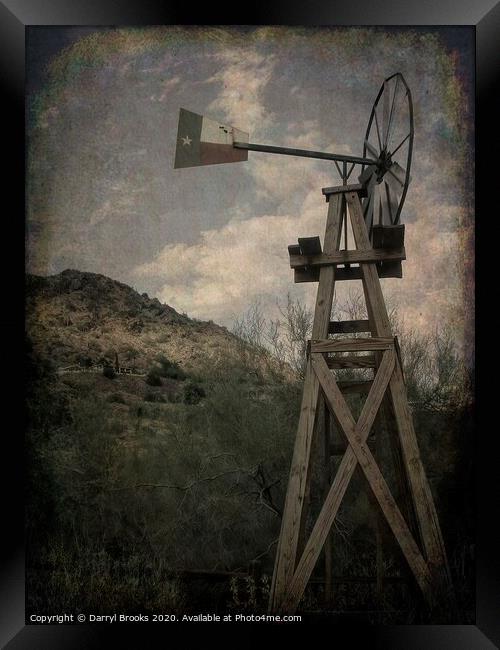 Windmill Framed Print by Darryl Brooks