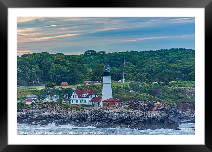 Portland Head Lighthouse Framed Mounted Print by Darryl Brooks