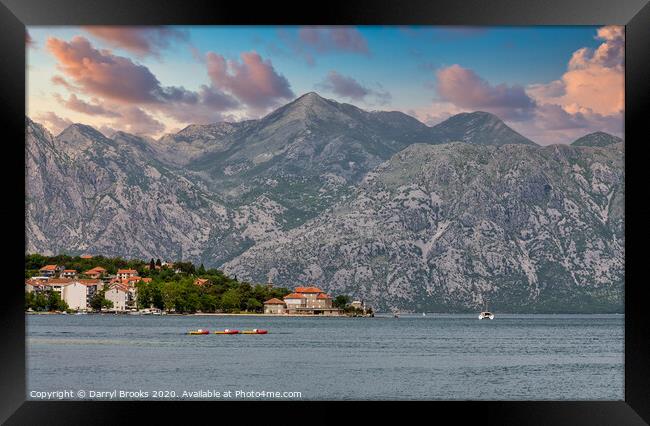 Rafts in Montenegro Framed Print by Darryl Brooks