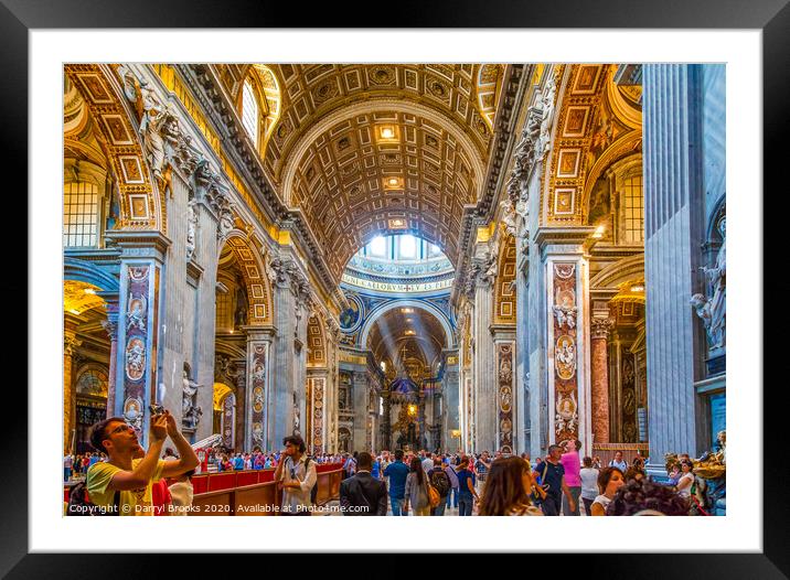 St Peters Basilica Framed Mounted Print by Darryl Brooks