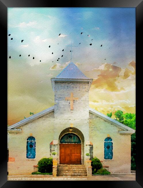 Stone Church at Dawn Framed Print by Darryl Brooks