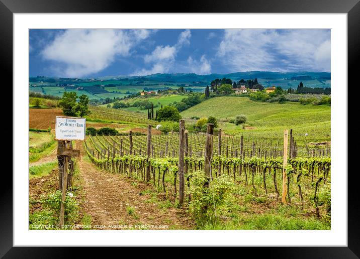 Tuscany Farm Framed Mounted Print by Darryl Brooks