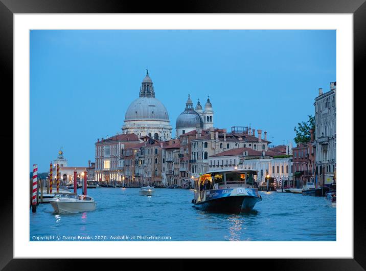 The Grand Canal at Dusk Framed Mounted Print by Darryl Brooks