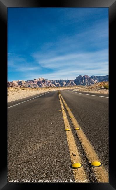 Road Into the Desert Framed Print by Darryl Brooks