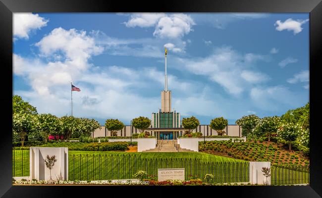 Atlanta Temple Church of Latter Day Saints Framed Print by Darryl Brooks