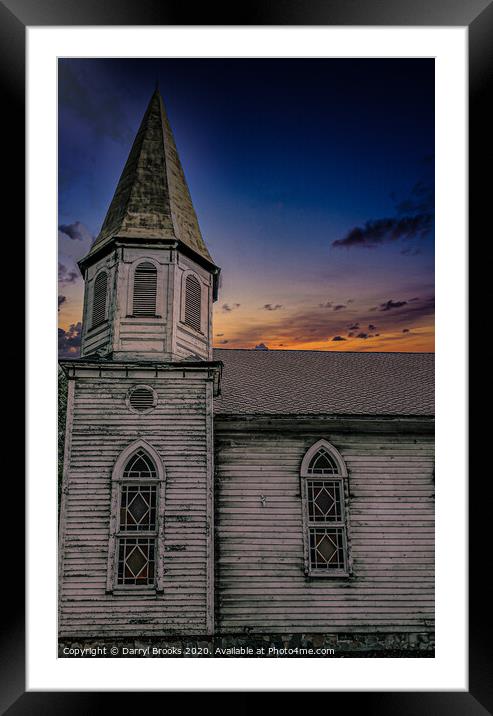Old Church Framed Mounted Print by Darryl Brooks