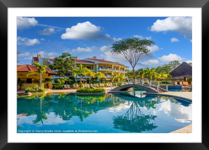 Private Pool in Costa Rica Framed Mounted Print by Darryl Brooks