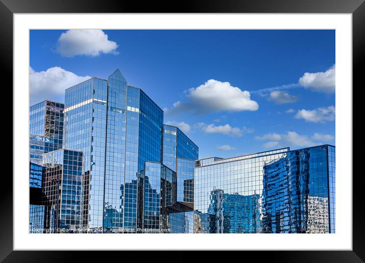 Massive Blue Financial Center Framed Mounted Print by Darryl Brooks