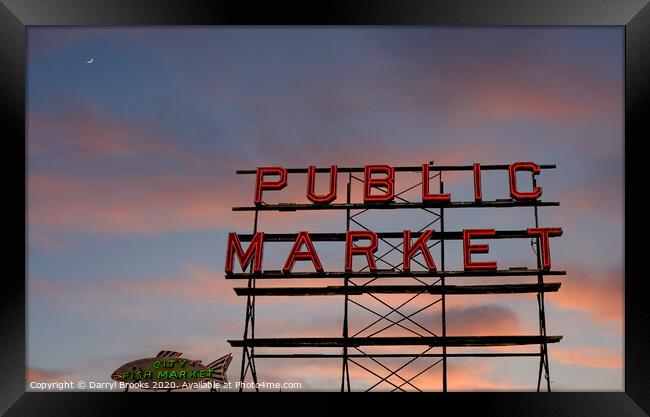 Public Market in Seattle Framed Print by Darryl Brooks