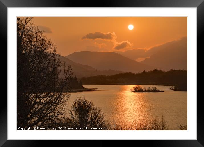 Sunrise over Loch Awe Framed Mounted Print by Derek Hickey