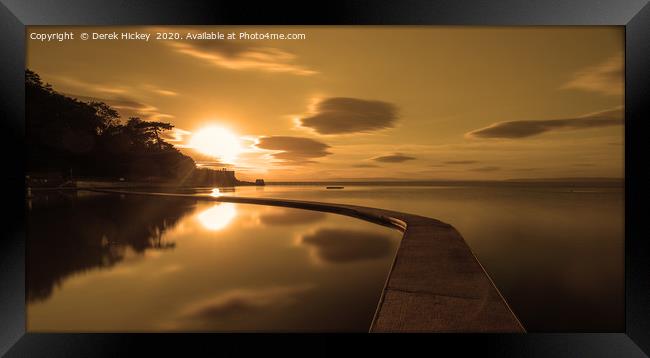 Marine Lake Sunset Framed Print by Derek Hickey