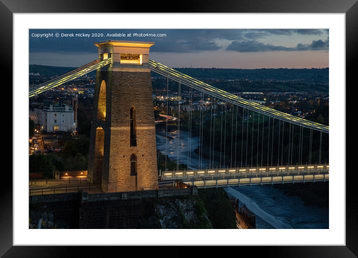 Clifton Suspension Bridge Framed Mounted Print by Derek Hickey