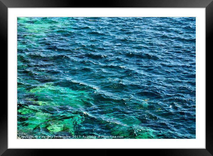 Ocean water texture. Framed Mounted Print by Valentina Severinova