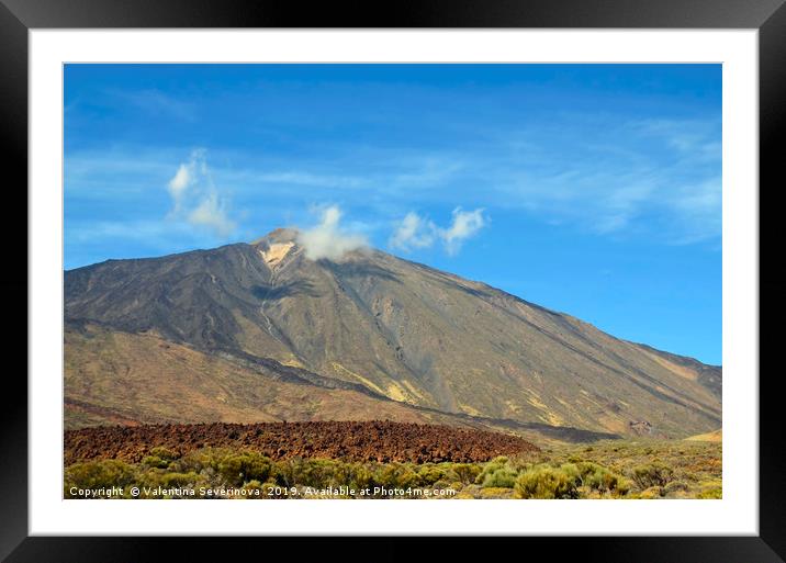 Teide volcano in Teide National Park. Framed Mounted Print by Valentina Severinova