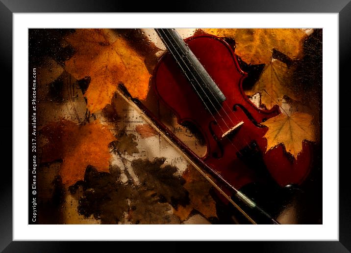 4 seasons. Autumn. Framed Mounted Print by Elena Degano