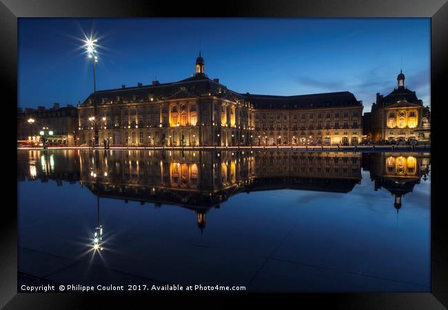 Magic blue hour in Bordeaux  Framed Print by Philippe Coulont