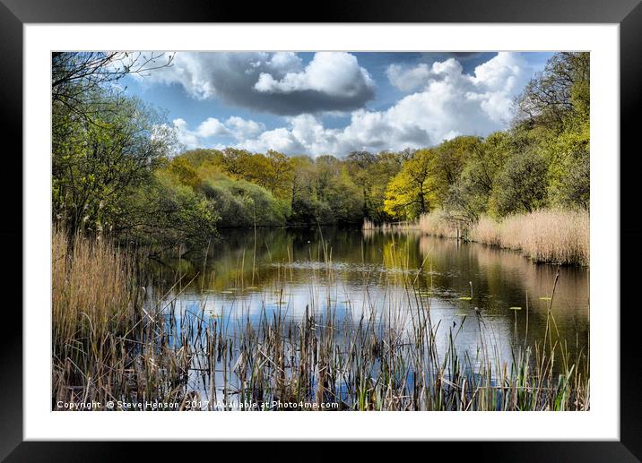 Lake in the Forrest  Framed Mounted Print by Steve Henson