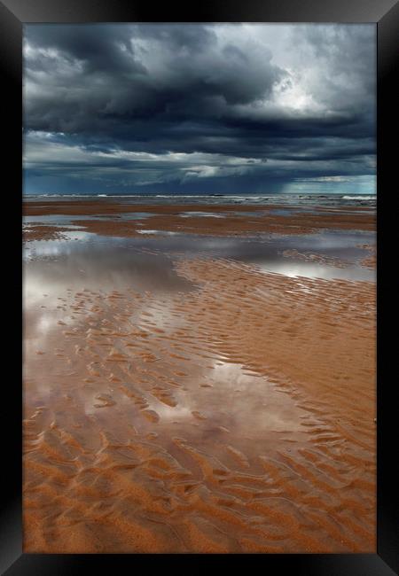 reflections, balmedie beach Framed Print by Craig MacKenzie