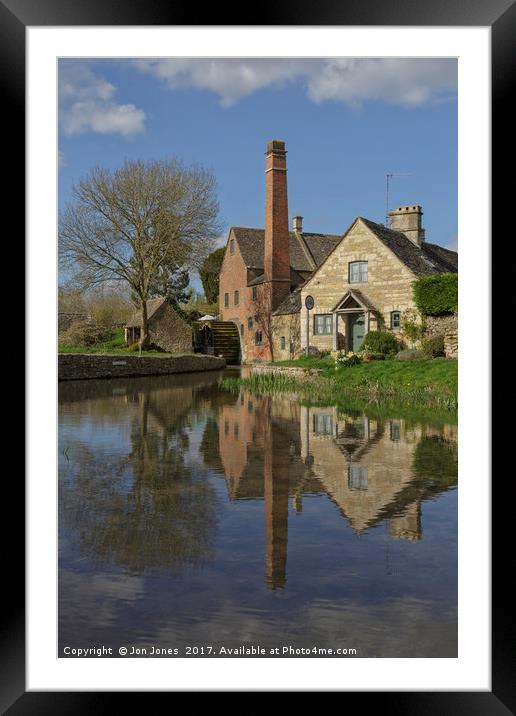 Lower Slaughter, Gloucestershire Framed Mounted Print by Jon Jones