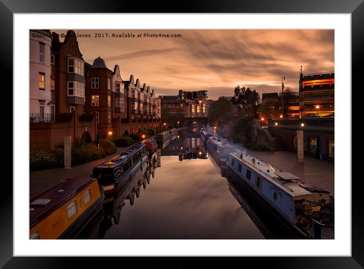 The Canals of Birmingham Framed Mounted Print by Jon Jones