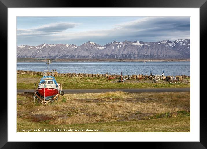 The Icelandic Boatyard in Northern Iceland  Framed Mounted Print by Jon Jones
