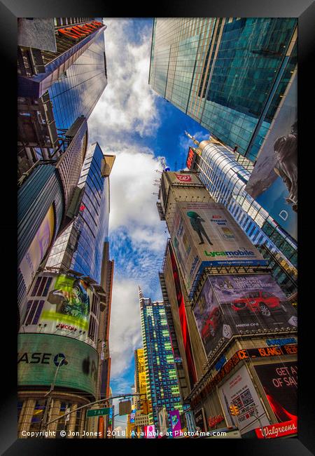 Times Square, New York Framed Print by Jon Jones