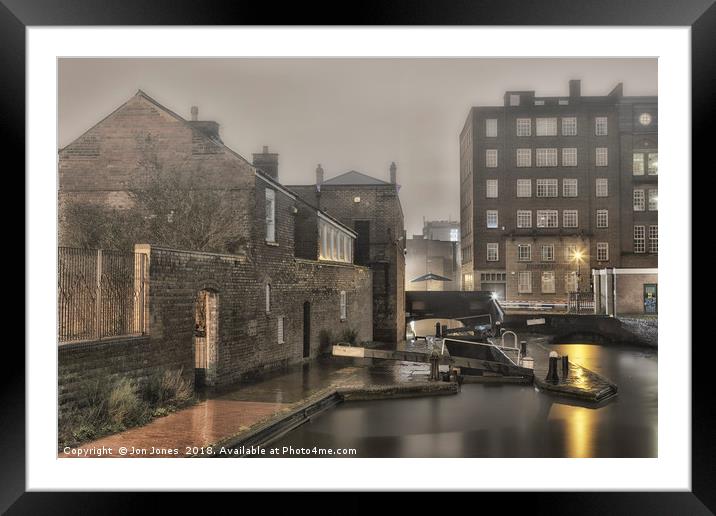 The Canals of Birmingham Framed Mounted Print by Jon Jones