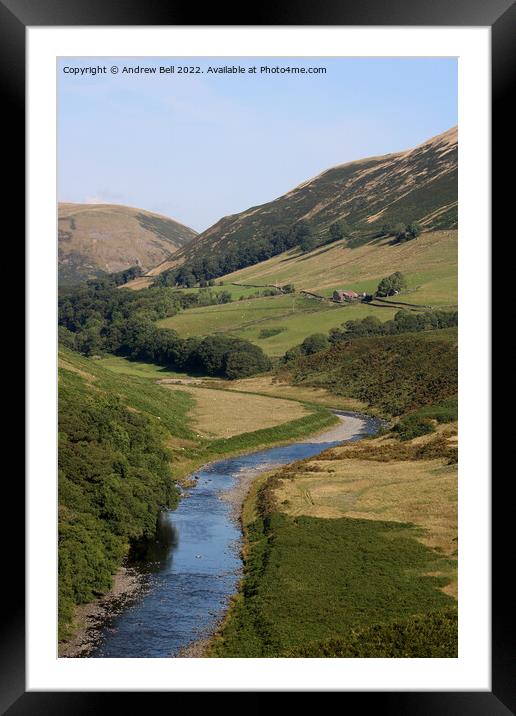 Lune Gorge, Cumbria Framed Mounted Print by Andrew Bell