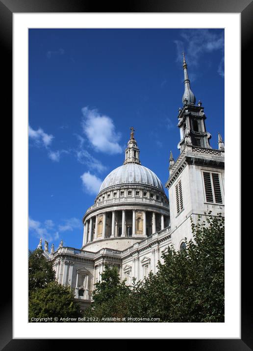 St Paul's Cathedral Framed Mounted Print by Andrew Bell