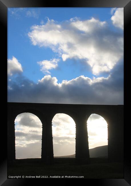 Ribblehead silhouette Framed Print by Andrew Bell
