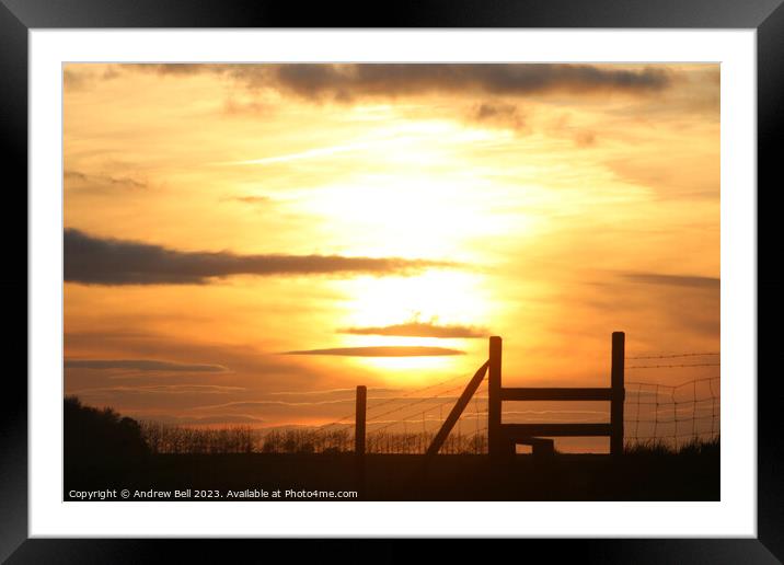 A Golden Gateway to Nature's Paradise Framed Mounted Print by Andrew Bell