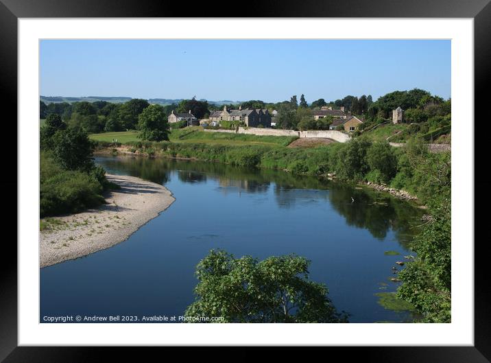 River Tweed, Coldstream Framed Mounted Print by Andrew Bell