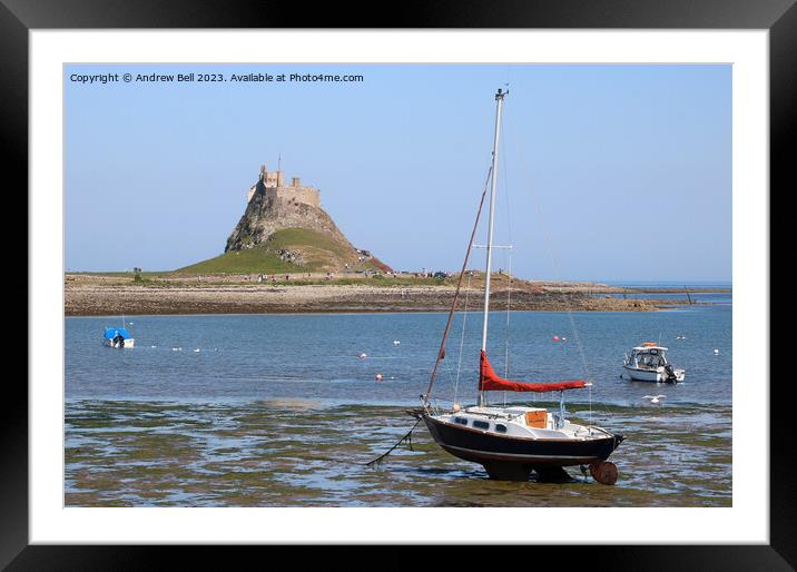 Lindisfarne Castle, Holy Island Framed Mounted Print by Andrew Bell