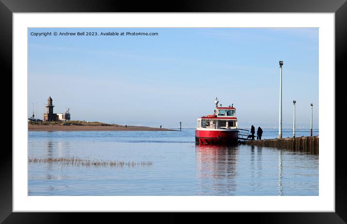 All aboard the ferry Framed Mounted Print by Andrew Bell